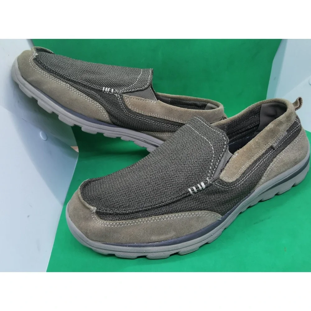 Skechers Men's Superior Milford Slip-on Boat Shoes Size 11 WW Extra Wide Fit